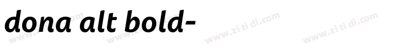 dona alt bold字体转换